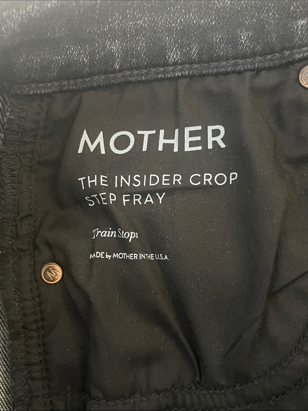 Mother The Insider Step Fray Train Stops- High Rise Jeans. - Picture 5 of 8